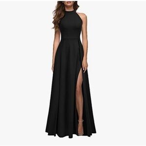 Elegant Black Sleeveless Maxi Dress
